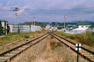 スイッチバックとなっている十和田南駅