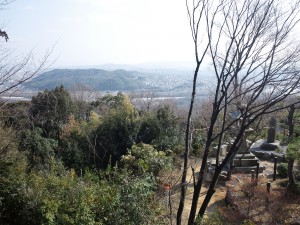 140224天王山・旗立松展望台からの眺望(男山方面)